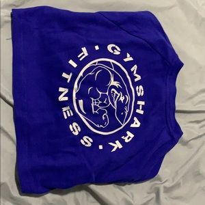 Gymshark blue crop top.